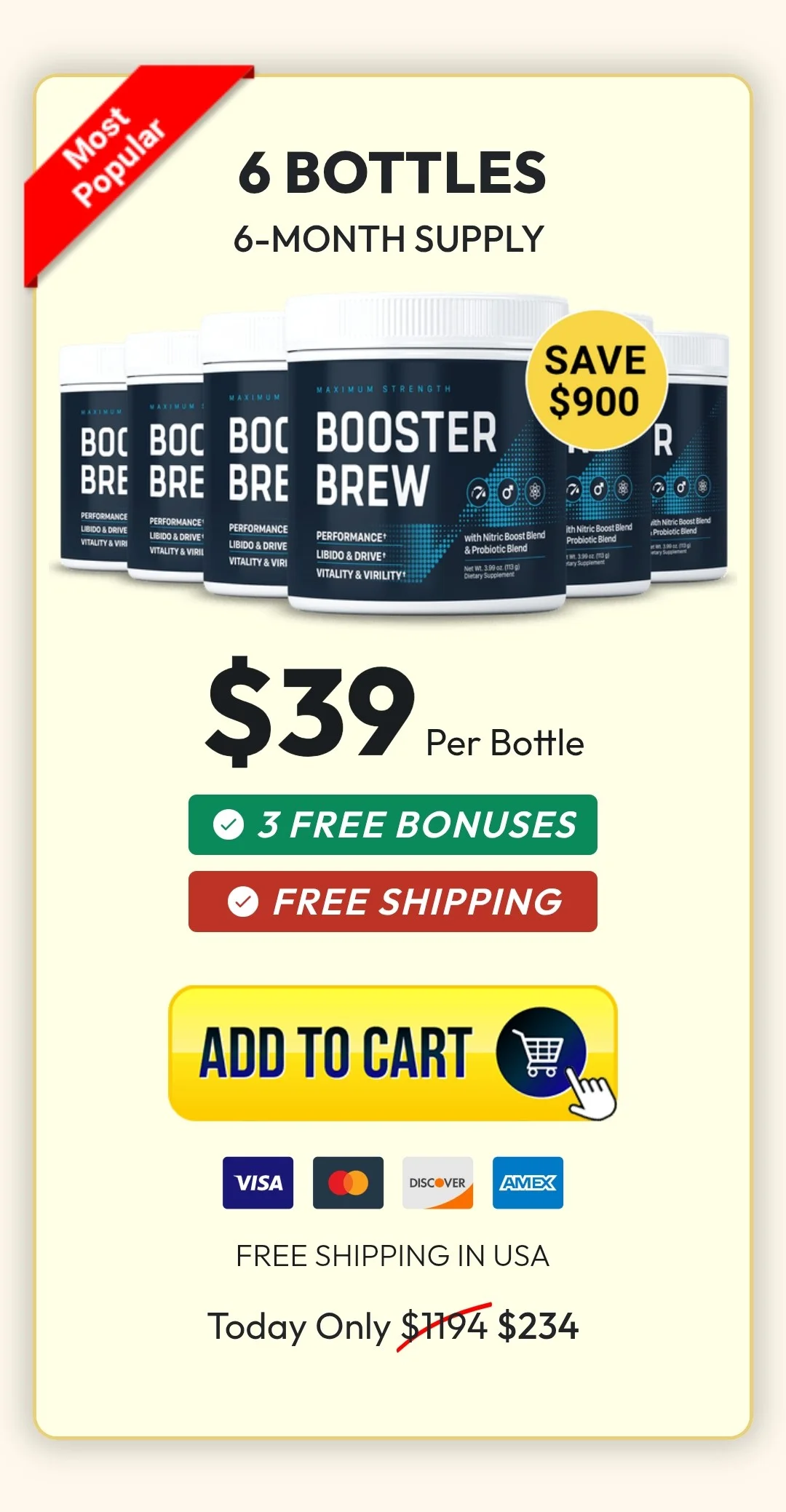 Booster Brew™ 6 bottles pricing
